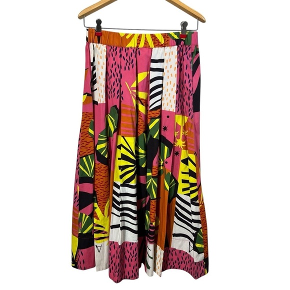 TWINSET ACTITUDE Printed Poplin Long Skirt - Picture 5 of 15